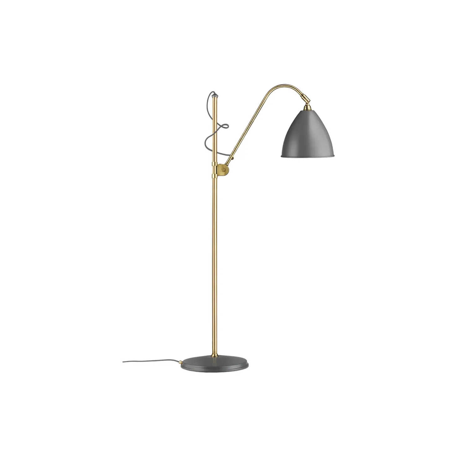 Bestlite BL3 M Floor Lamp, grey semi matt/brass