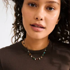 BETWEEN halskæde, guldbelagt