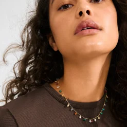 BETWEEN halskæde, guldbelagt