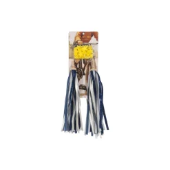 Bicycle Streamers and Beads, dark blue glitter
