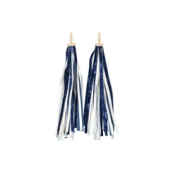 Bicycle Streamers and Beads, dark blue glitter