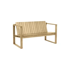 BK12 loungesofa, ubehandlet teak
