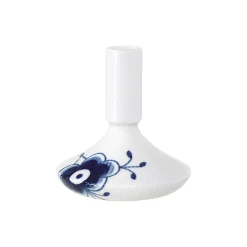 Blå Mega Riflet lysestager 12 cm