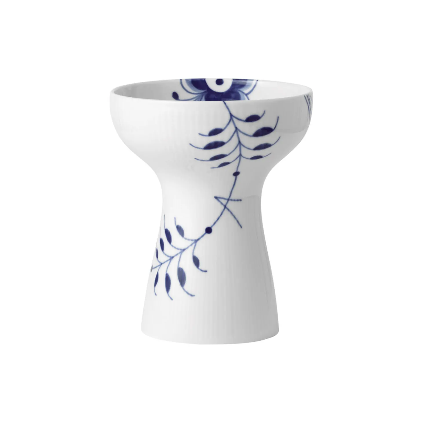 Blå Mega Riflet vase 19 cm