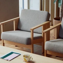 Block Lounge Chair, oak/hallingdal 65