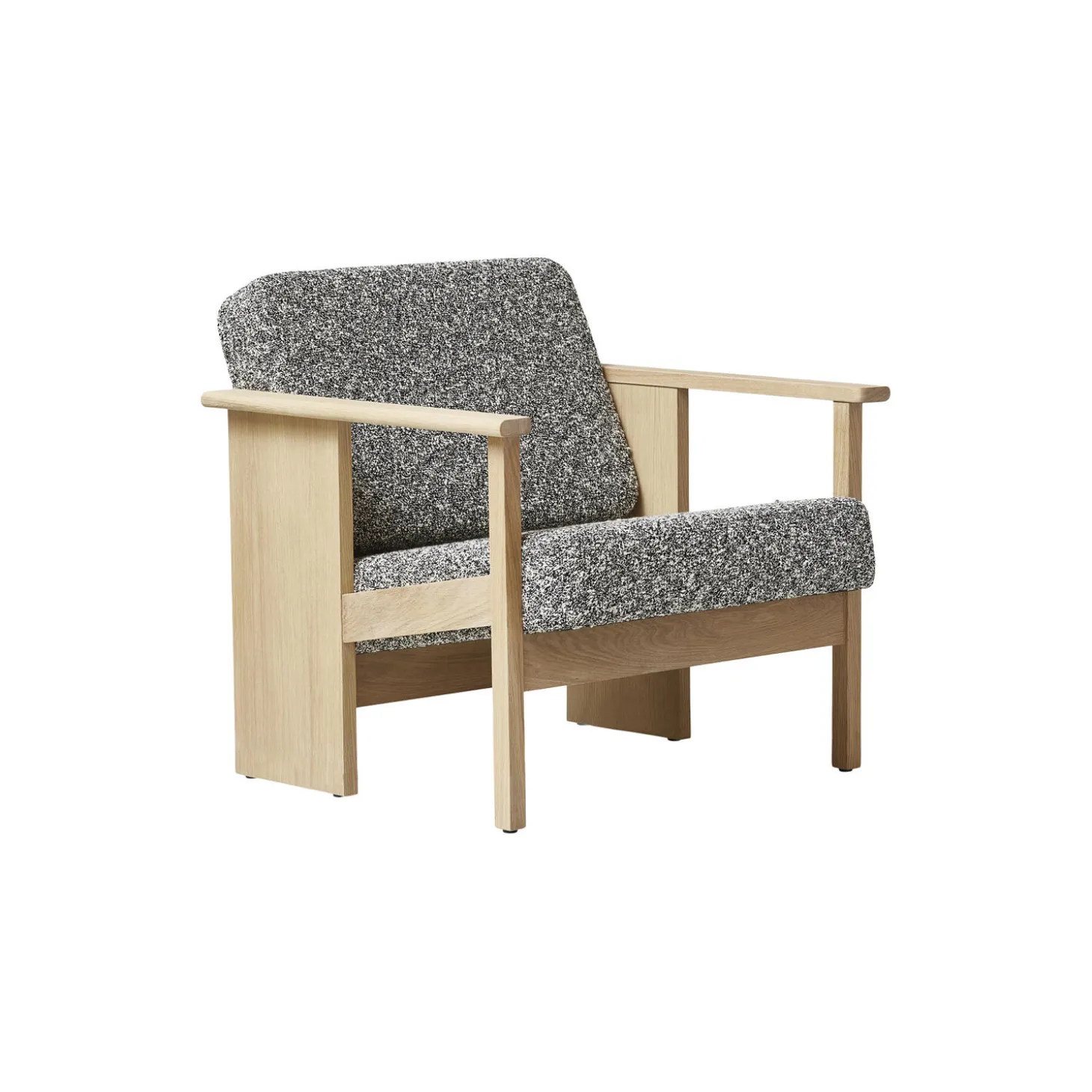Block Lounge Chair, white oak/zero