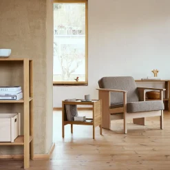 Block Lounge Chair, white oak/hallingdal 65