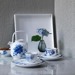 Blomst kop med underkop fuchsia