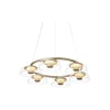 Blossi 6 Pendant, nordic gold/clear
