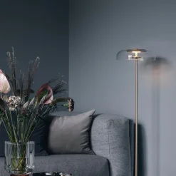 Blossi Floor Lamp, nordic gold/clear