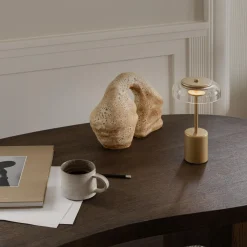 Blossi Mini Portable Table Lamp, nordic gold