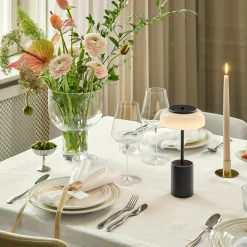 Blossi Mini Portable Table Lamp, black