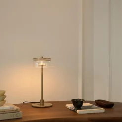 Blossi Small Table Lamp, nordic gold/clear
