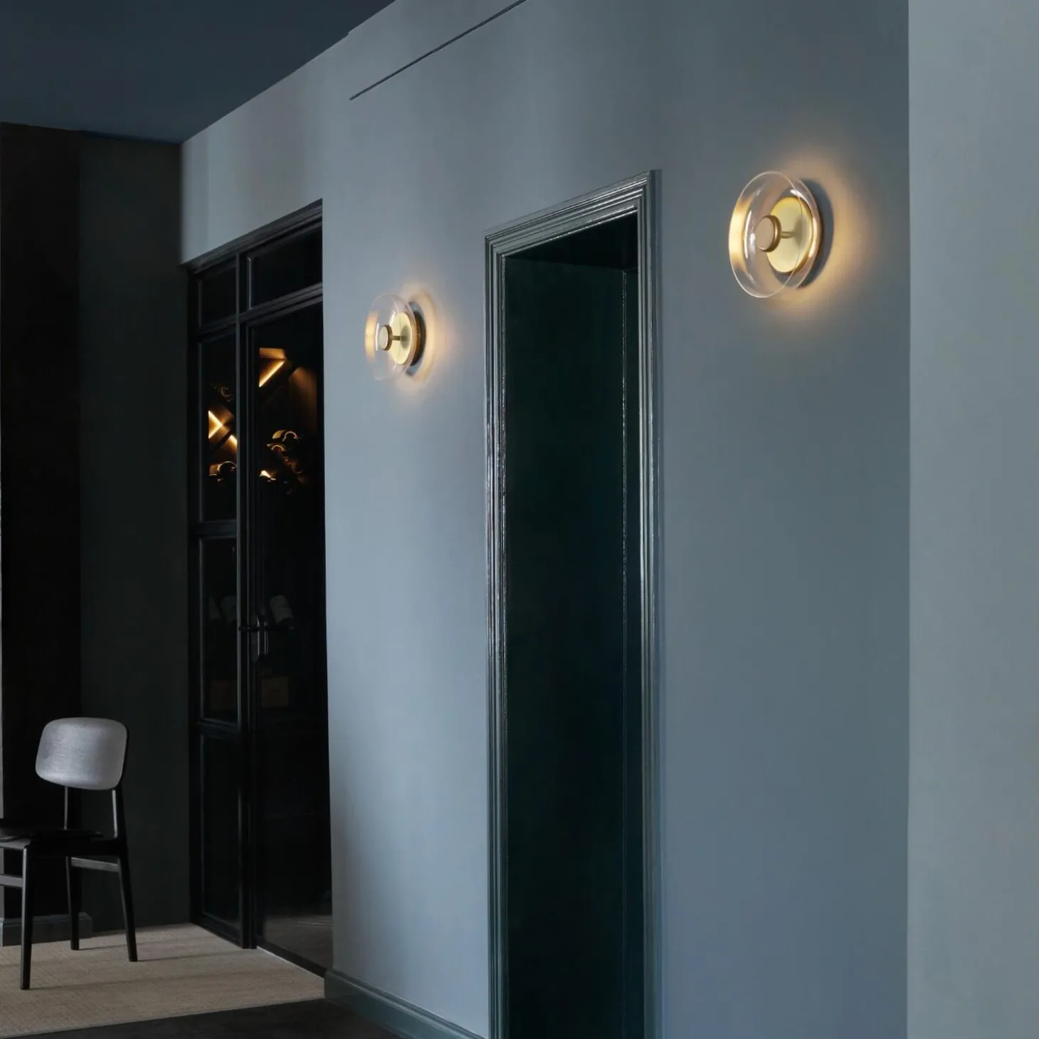 Blossi Wall Lamp, nordic gold/clear