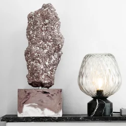 Blown SW6 bordlampe, sølv/sort