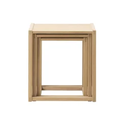 BM375 Nesting Tables, light oiled oak