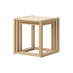 BM375 Nesting Tables, light oiled oak