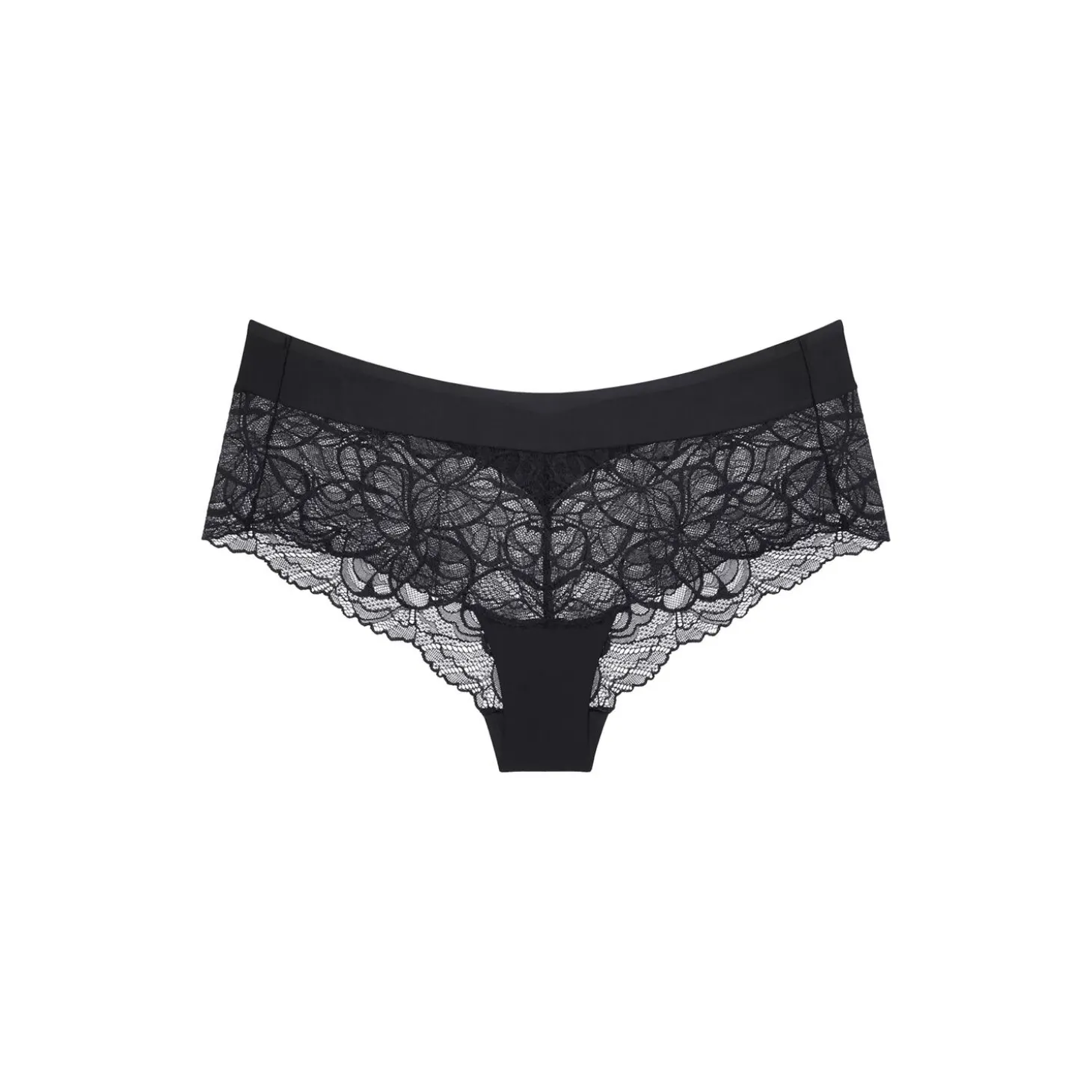 Body Make-Up Illusion Lace Shorty Briefs, black