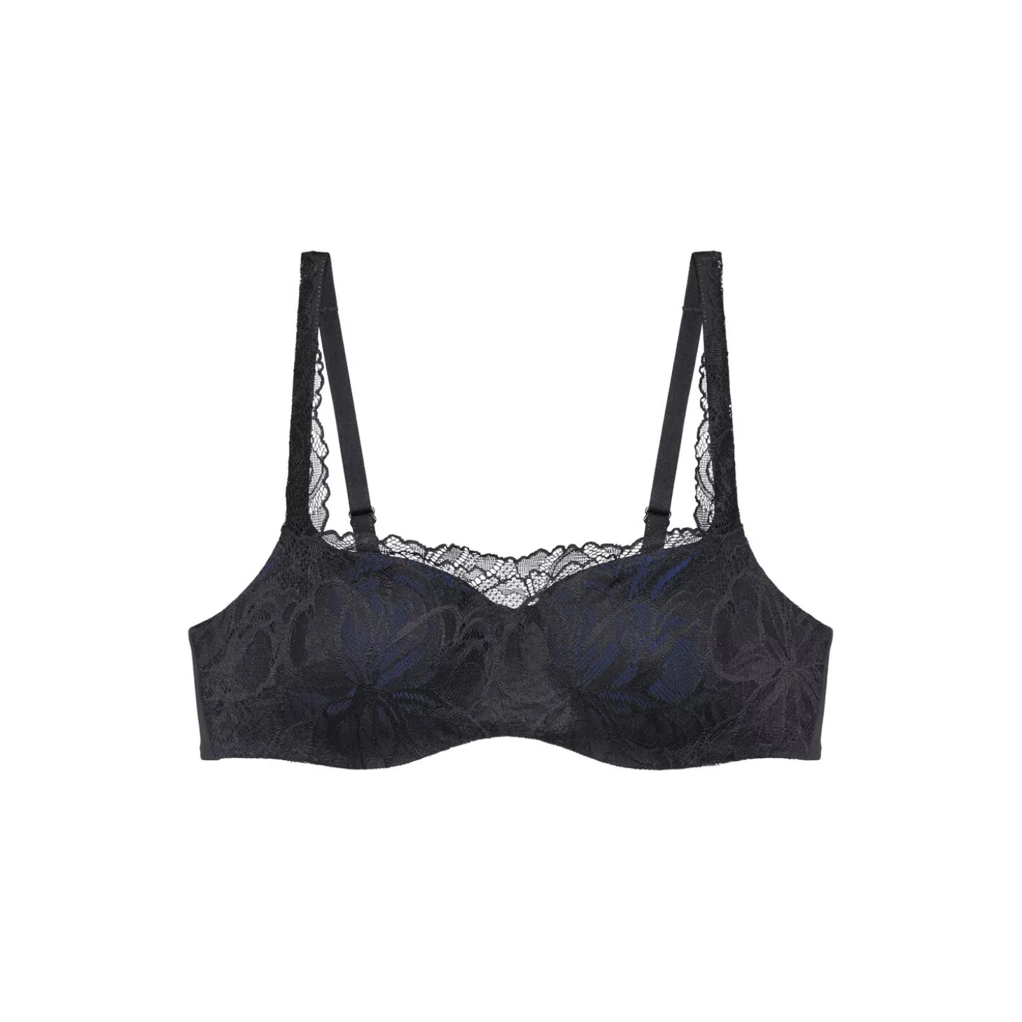Body Make-Up Illusion Lace Balconette Bra, black