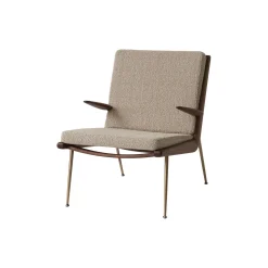 Boomerang HM2 loungestol, olieret valnød/beige