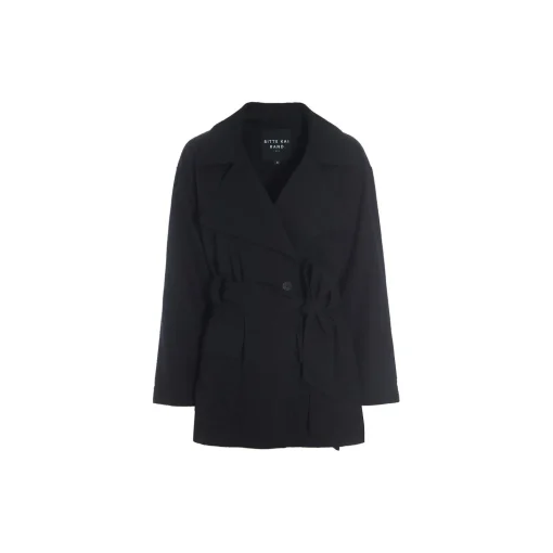 Bouclino jakke med bælte, black