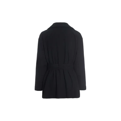 Bouclino jakke med bælte, black