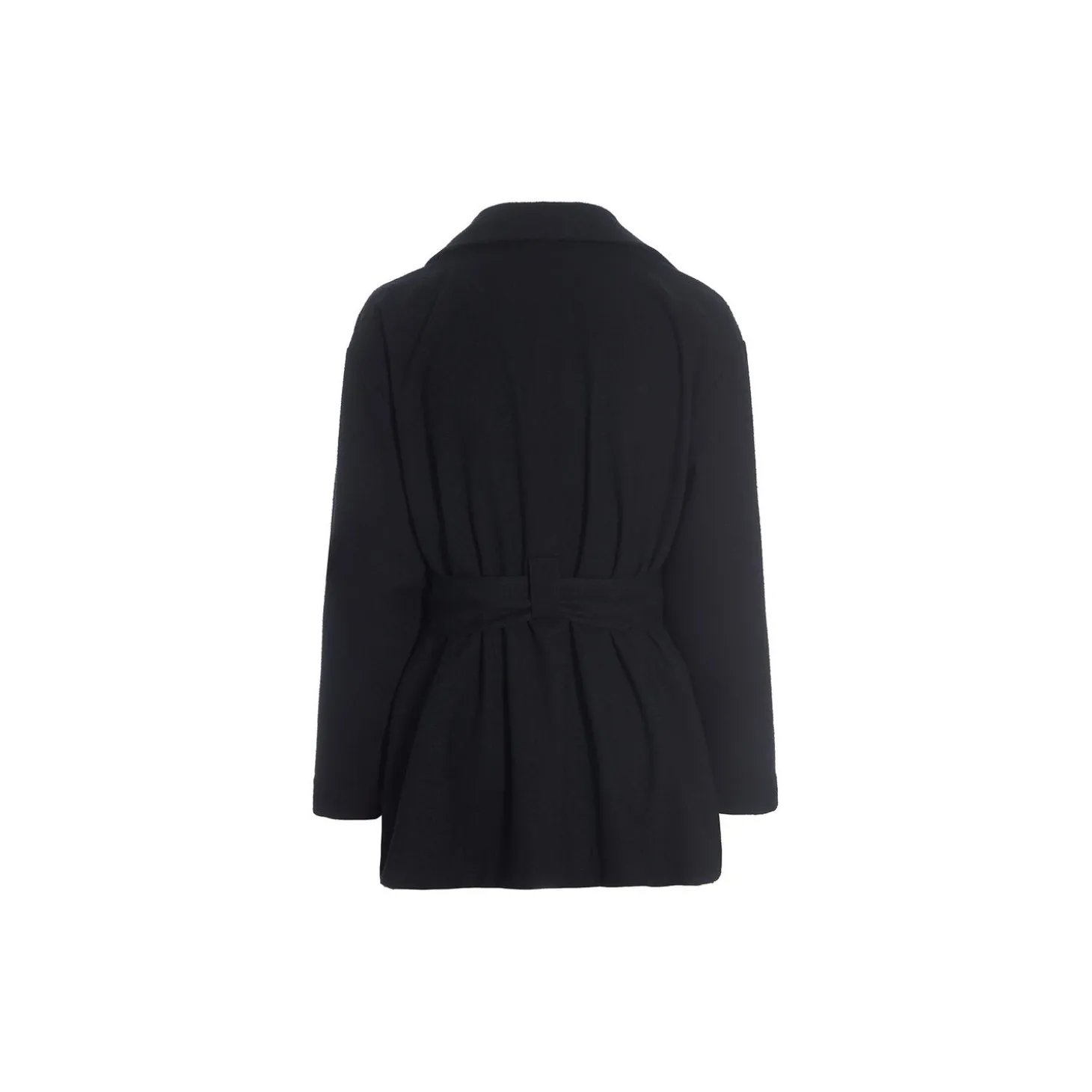 Bouclino jakke med bælte, black