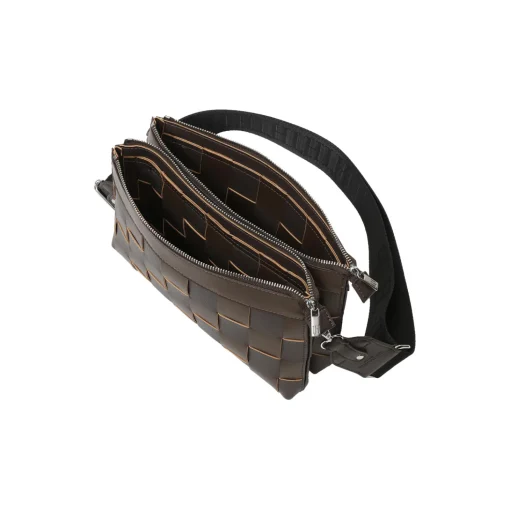 Braided Cross-Body, chocolate brown