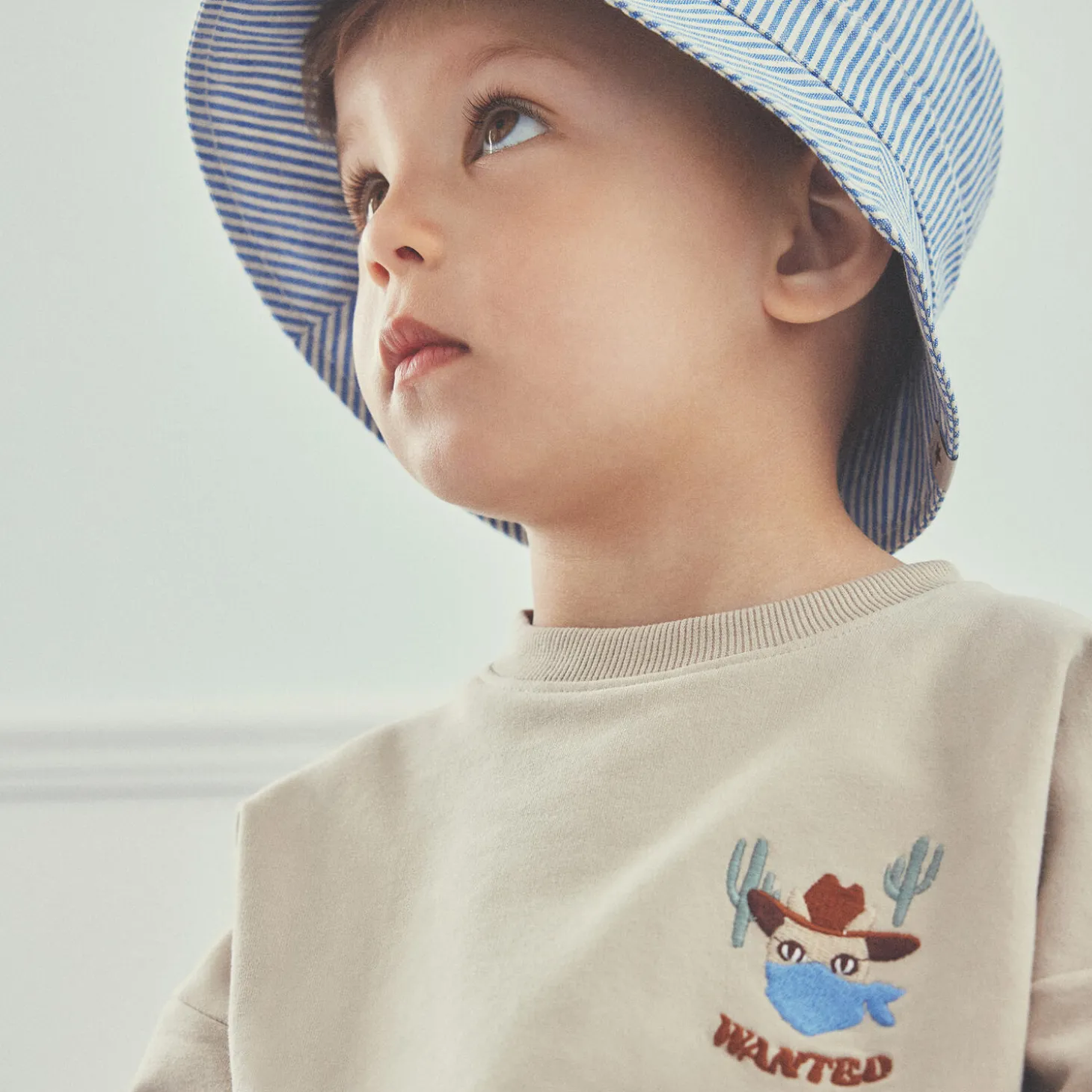 Bucket Hat Woven Stripe, quiet harbor