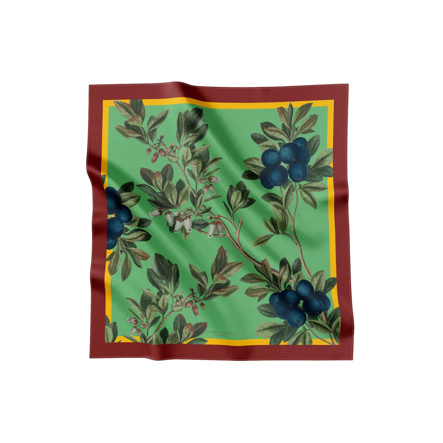 Burgundy Blueberries silketørklæde