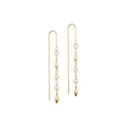 Cammi Hook Øreringe, forgyldt/perler