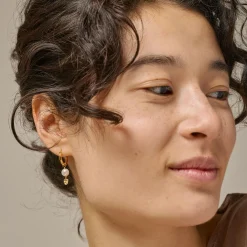Cara Hoops, pearls