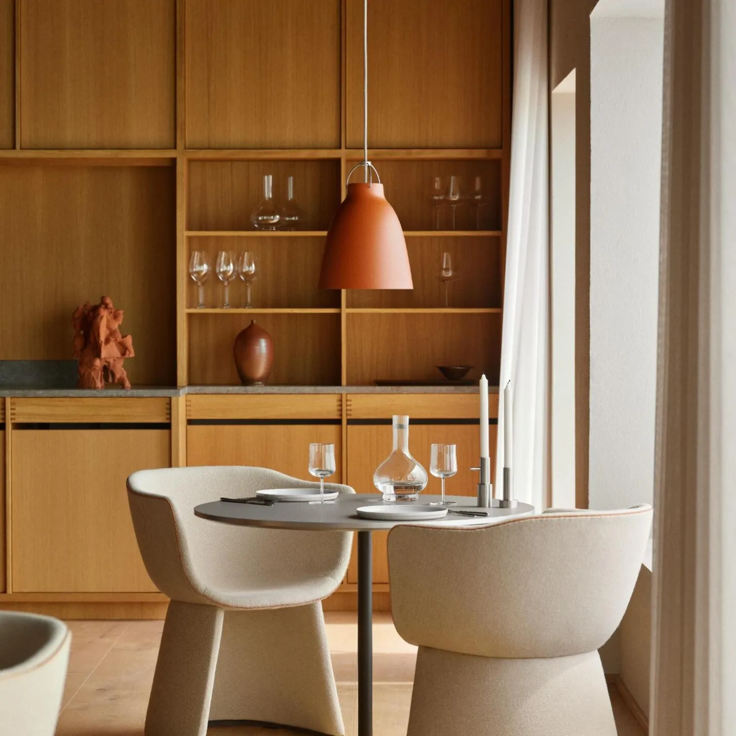 Caravaggio Matt P2 pendel, rusty red