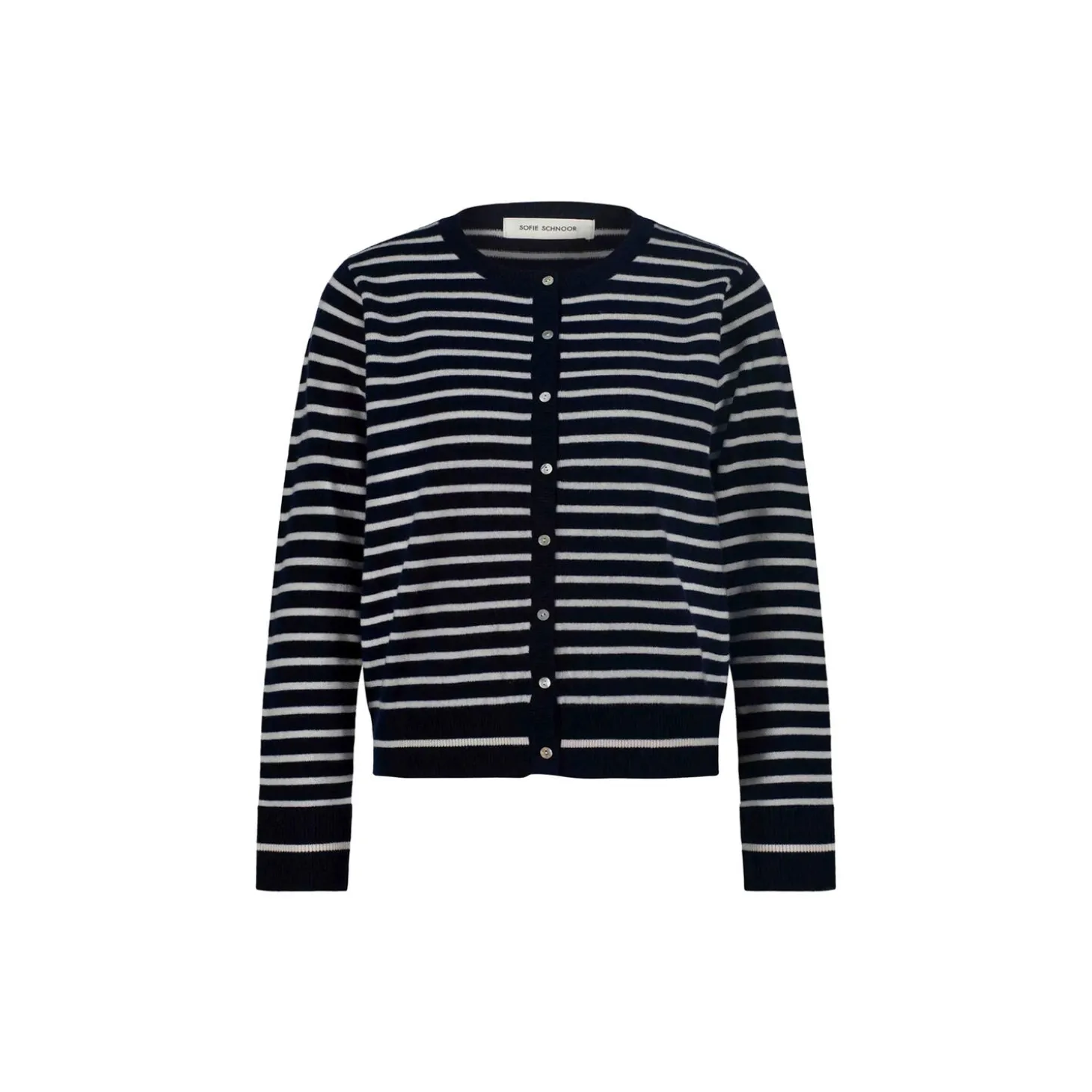 Cardigan, dark blue striped