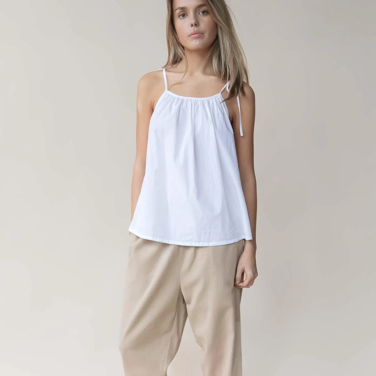 Carla bukser, sand beige