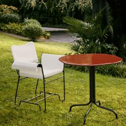 Carmel Bistro Outdoor Dining Table, matt rock red