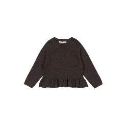 Cathy Knit Sweater, brown melange