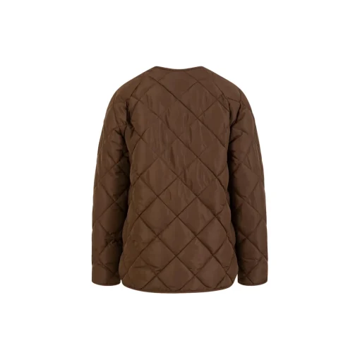 CC Heart ASTA quilted loose jacket, chocolate brown