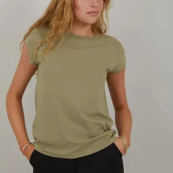 CC Heart Basic T-shirt, dusty olive