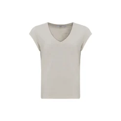 CC Heart Basic V-neck T-shirt, sand