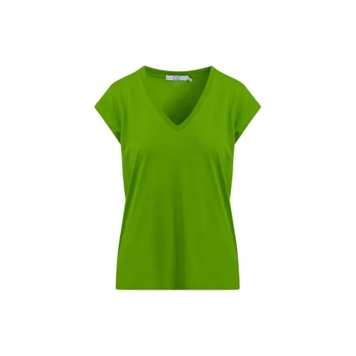 CC Heart Basic V-neck T-shirt, flash green