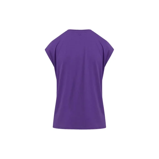 CC Heart Basic V-neck T-shirt, warm purple