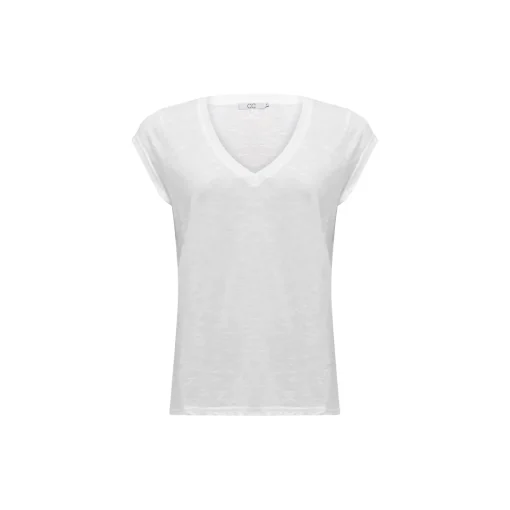 CC Heart Basic V-neck T-shirt, white