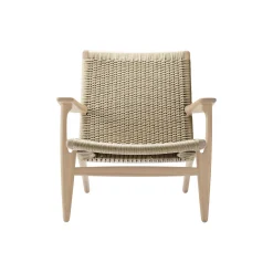 CH25 loungestol, hvidolieret eg/natur