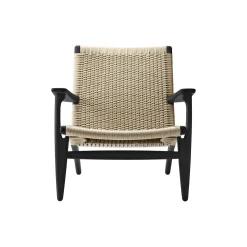 CH25 loungestol, sortlakeret eg/natur