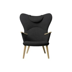 CH78 Mama Bear loungestol, black/sæbebehandlet eg