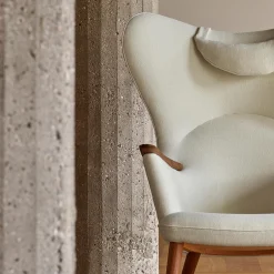 CH78 Mama Bear loungestol, cream/olieret valnød