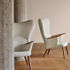 CH78 Mama Bear loungestol, cream/olieret valnød