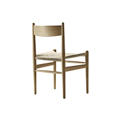 CH36 spisebordsstol, hvidolieret eg/natur