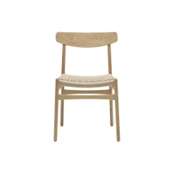 CH23 spisebordsstol, hvidolieret eg/natur